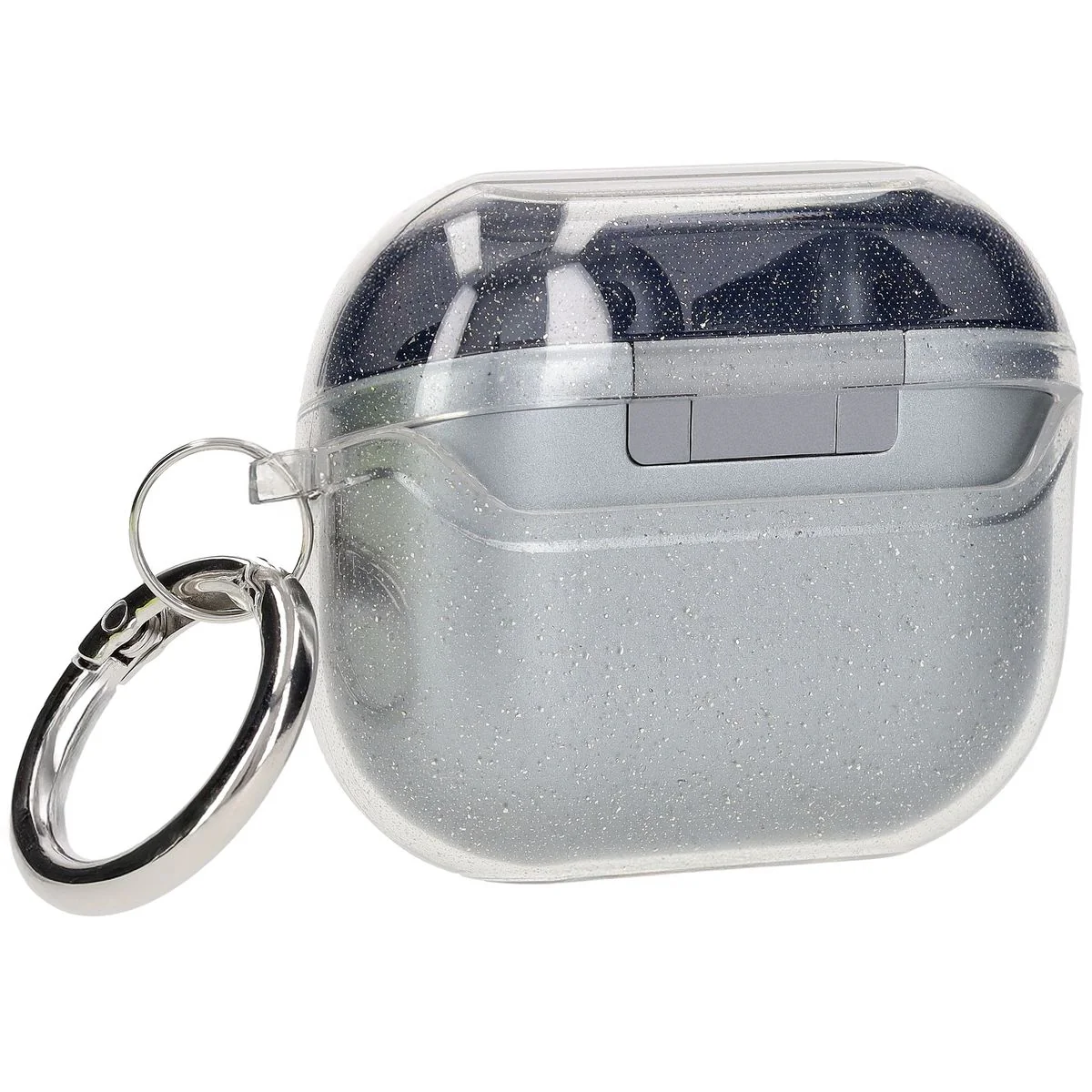 Elastische Hülle mit Karabiner für Galaxy Buds 3/3 Pro/3 FE, Bizon Case Headphone Clear, Transparent und Glitzernd - Image 5