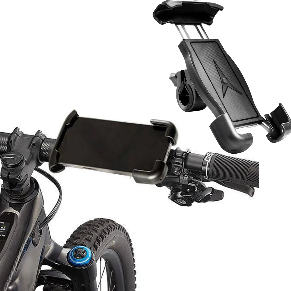Fahrrad-/Motorradhalterung für Handy am Lenker, Crong Bikeclip Enduro, Schwarz