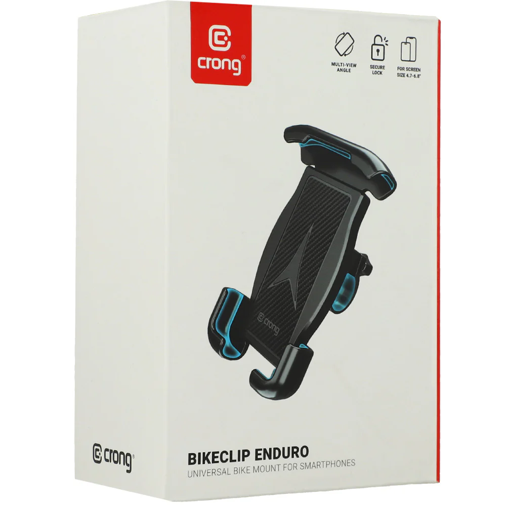 Fahrrad-/Motorradhalterung für Handy am Lenker, Crong Bikeclip Enduro, Schwarz - Image 10
