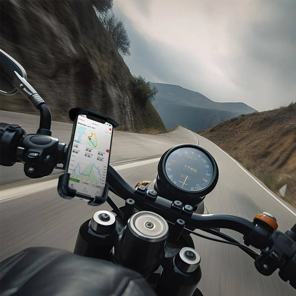 Fahrrad-/Motorradhalterung für Handy am Lenker, Crong Bikeclip Enduro, Schwarz - Image 9