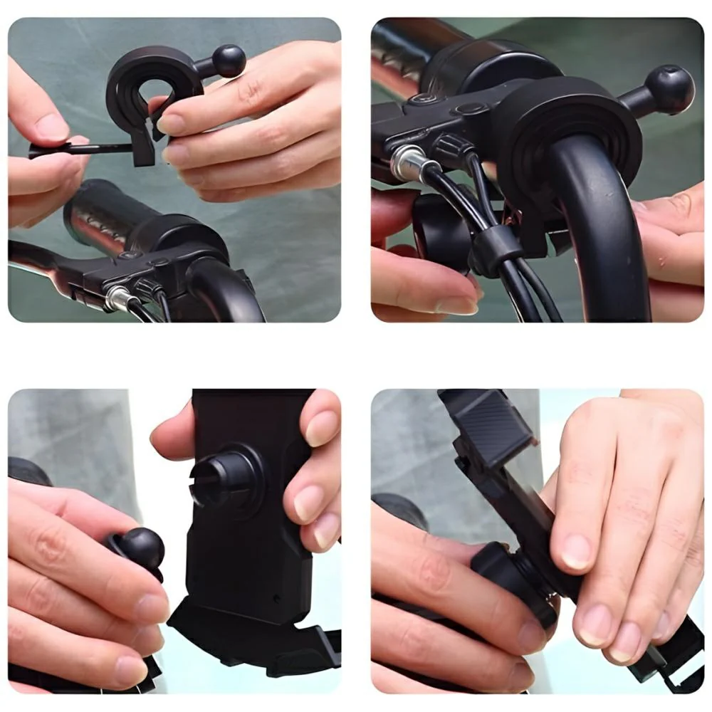 Fahrradhalterung für Handys, AWEI X47, Schwarz - Image 8