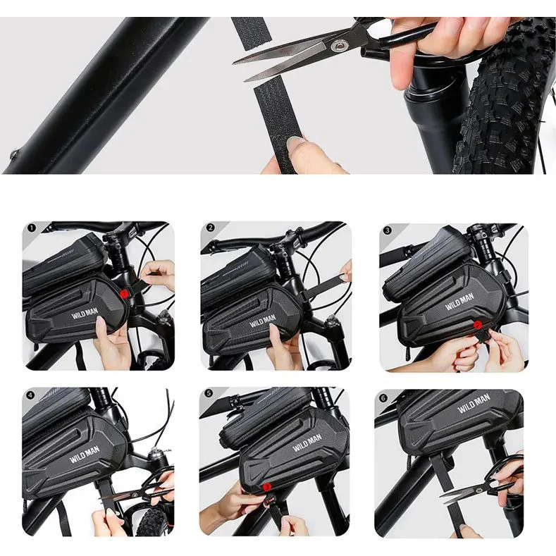 Fahrradhalterung, Rahmentasche Wildman XT6, Schwarz - Image 15