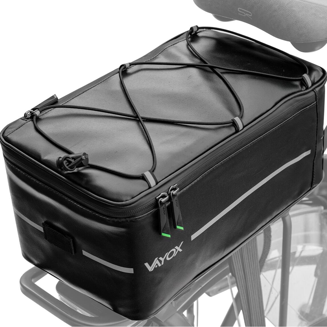 Fahrradtasche für Gepäckträger, Vayox VA0166 8L, Schwarz