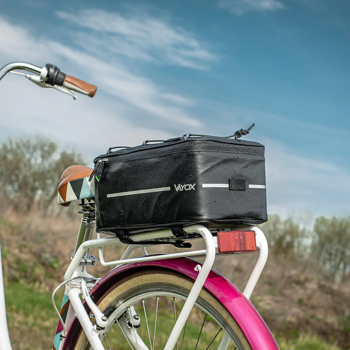 Fahrradtasche für Gepäckträger, Vayox VA0166 8L, Schwarz - Image 9