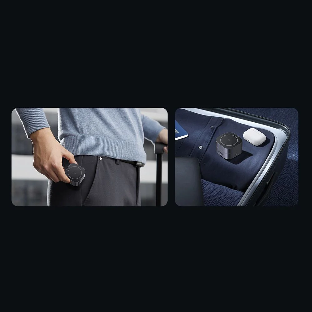 Faltbares induktives Ladegerät, Reise 2-in-1 15W mit MagSafe, Qi2, USB-C, Ugreen W702, Grau - Image 9