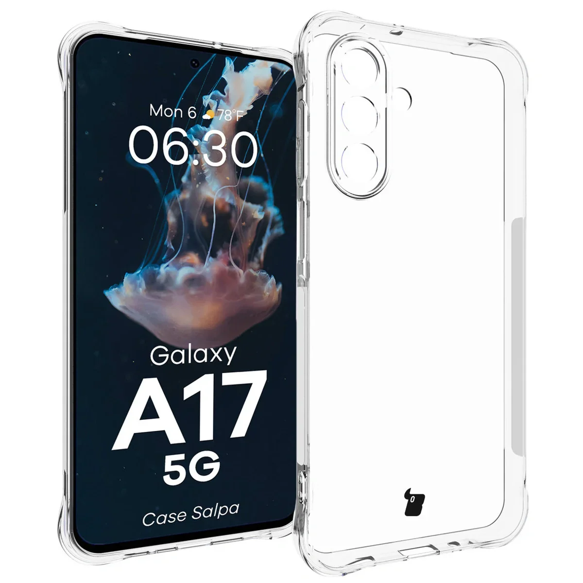 Flexible Handyhülle für Galaxy A17 5G, Bizon Case Salpa, Transparent