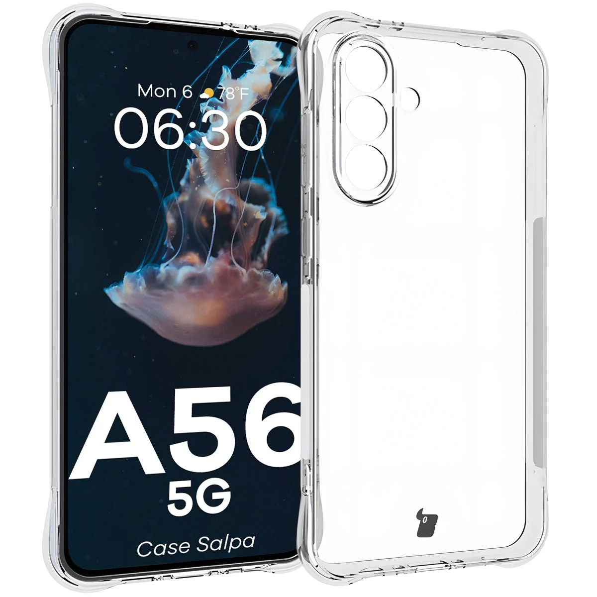 Flexible Handyhülle für Galaxy A56 5G, Bizon Case Salpa, Transparent