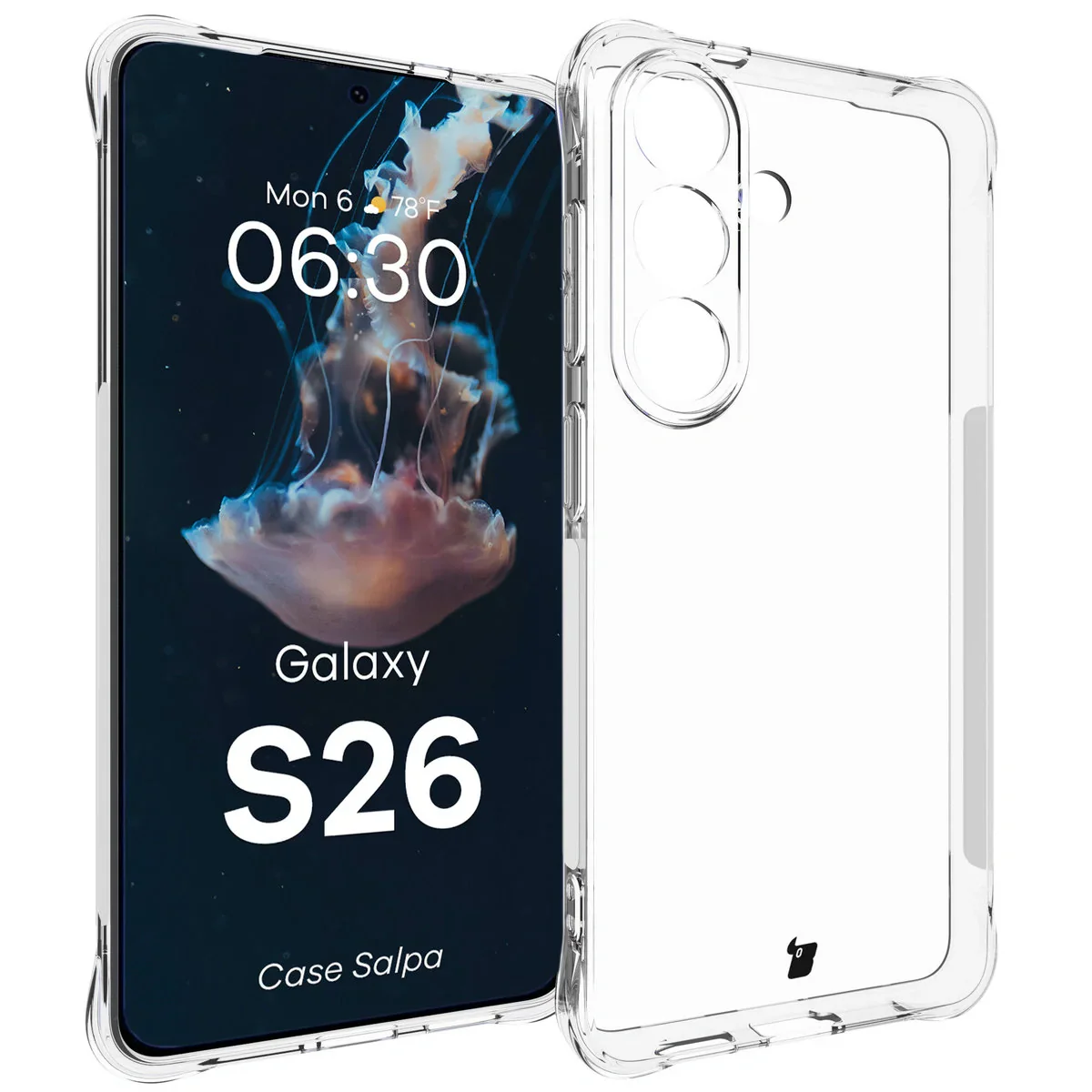 Flexible Handyhülle für Galaxy S26, Bizon Case Salpa, Transparent