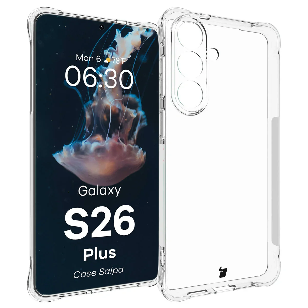 Flexible Handyhülle für Galaxy S26 Plus, Bizon Case Salpa, Transparent