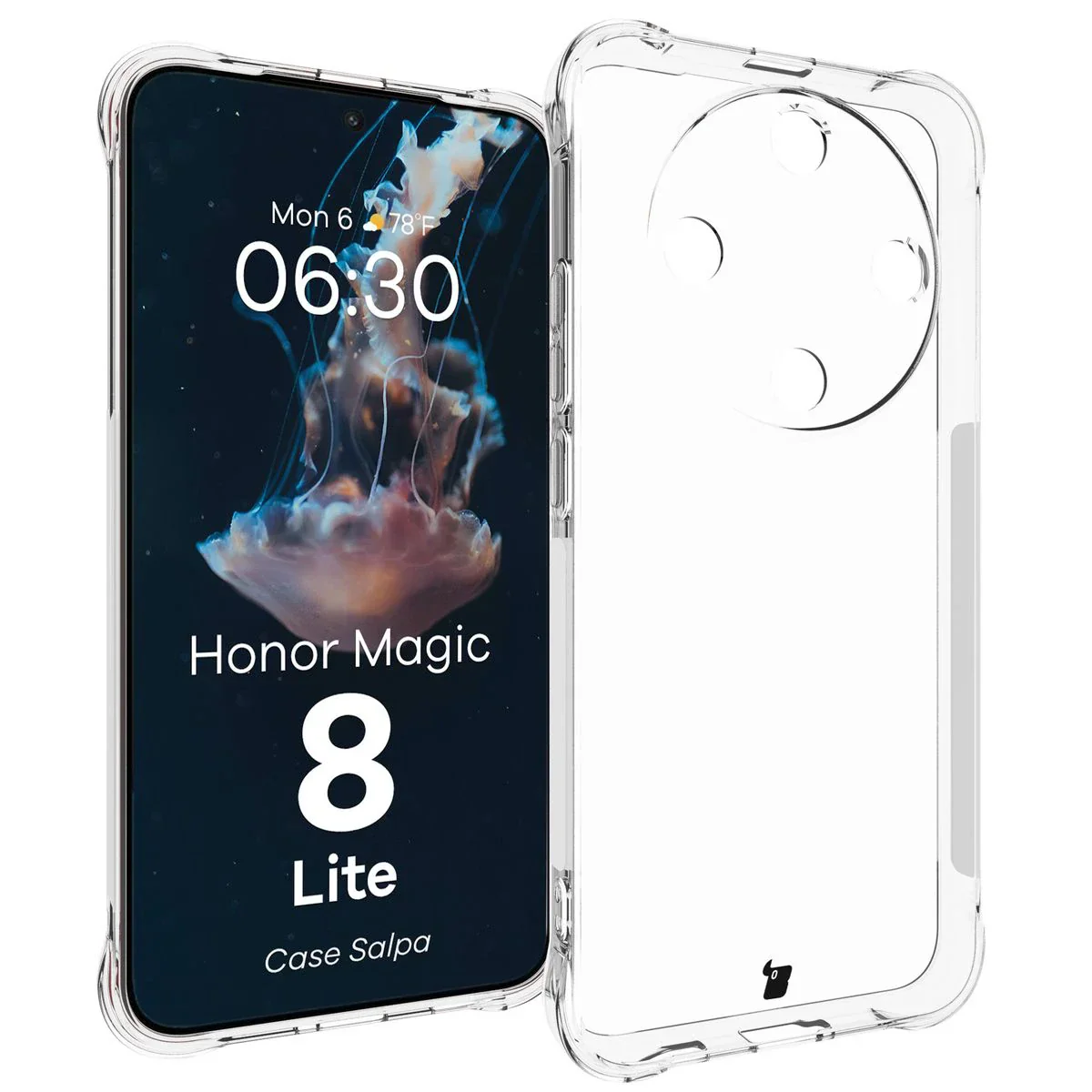 Flexible Handyhülle für Honor Magic8 Lite, Bizon Case Salpa, Transparent