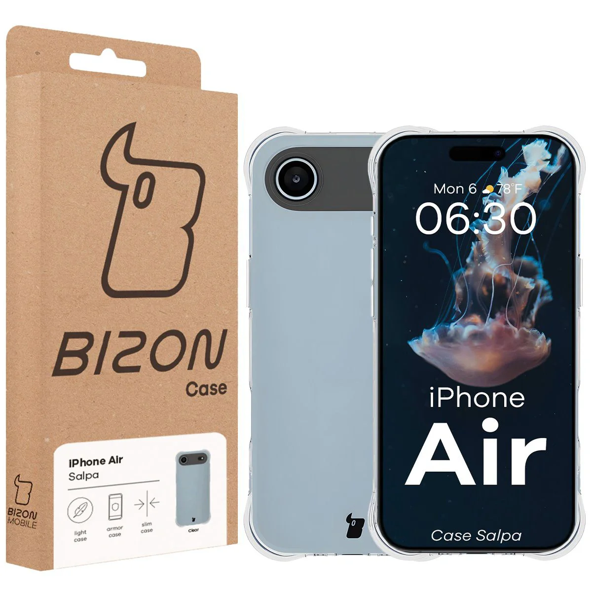 Flexible Handyhülle für iPhone Air, Bizon Case Salpa, Transparent - Image 7
