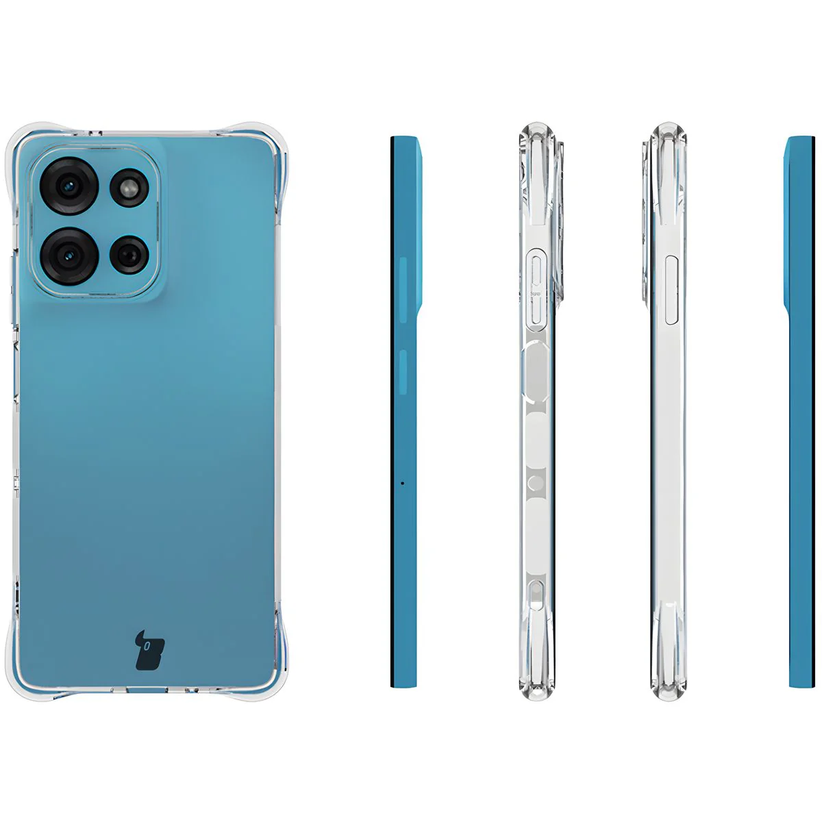 Flexible Handyhülle für Motorola Moto G75 5G, Bizon Case Salpa, Transparent - Image 3
