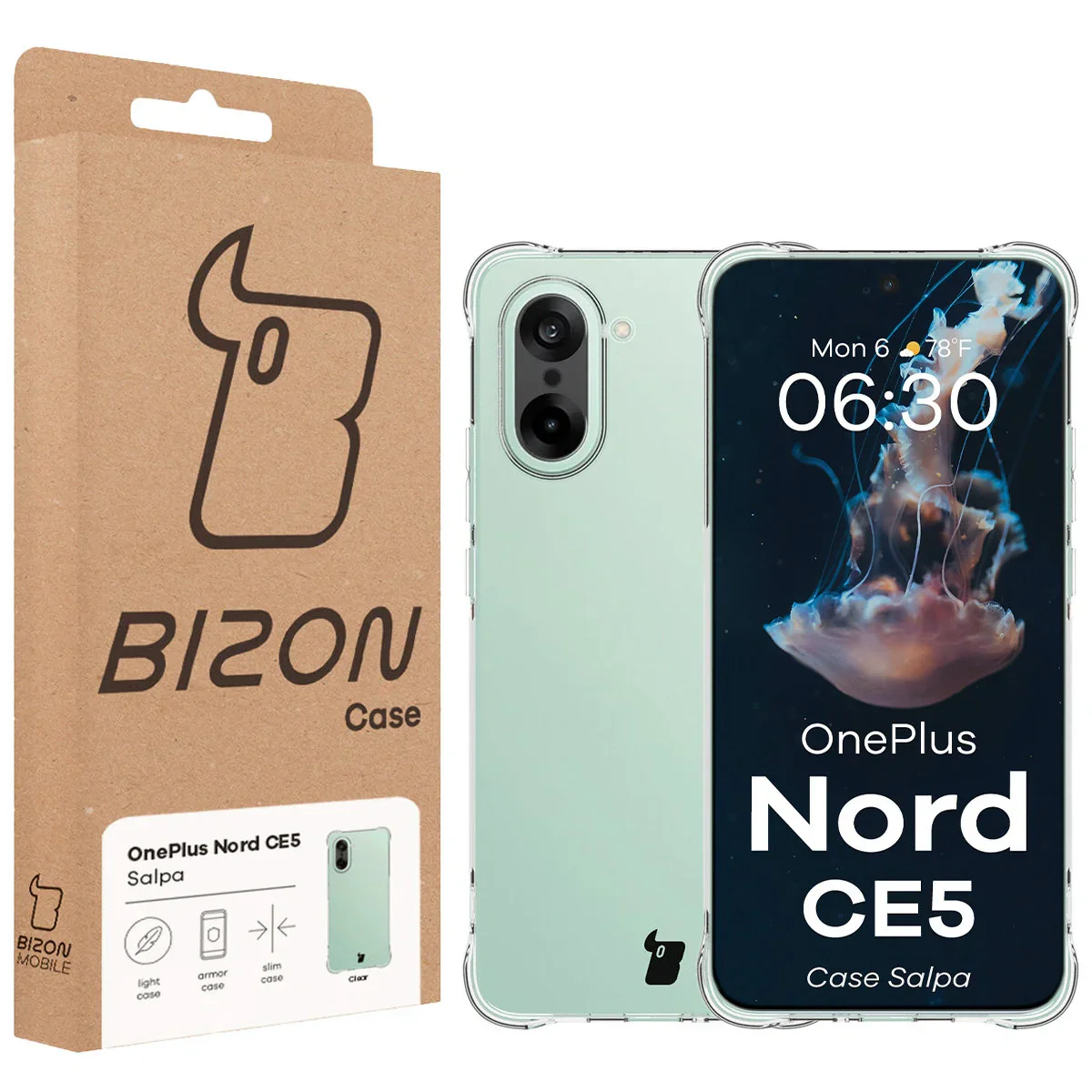 Flexible Handyhülle für OnePlus Nord CE5 5G, Bizon Case Salpa, Transparent - Image 7