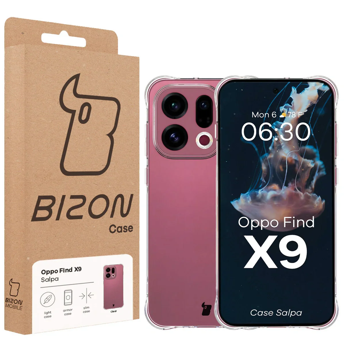 Flexible Handyhülle für Oppo Find X9, Bizon Case Salpa, Transparent - Image 7