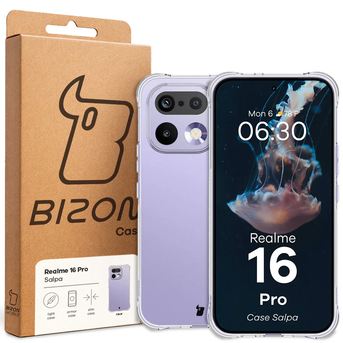 Flexible Handyhülle für Realme 16 Pro 5G, Bizon Case Salpa, Transparent - Image 7