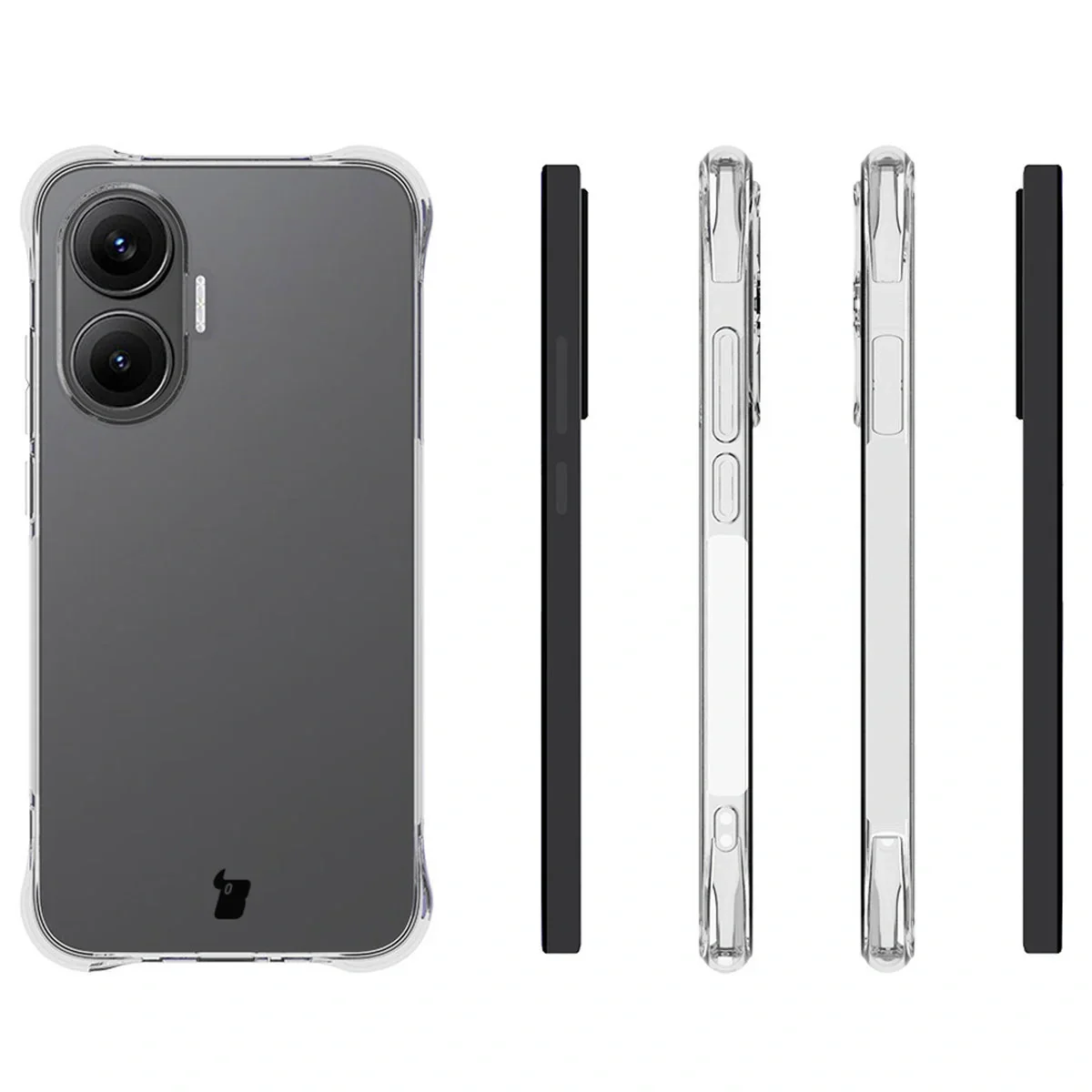 Flexible Handyhülle für Xiaomi POCO F7, Bizon Case Salpa, Transparent - Image 3