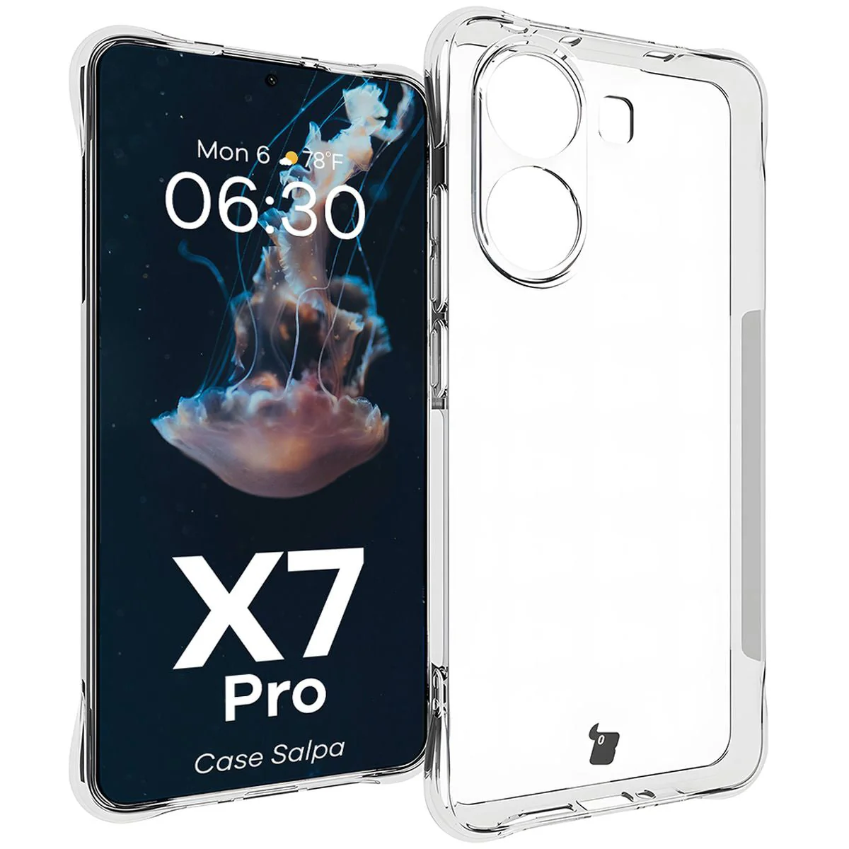 Flexible Handyhülle für Xiaomi Poco X7 Pro, Bizon Case Salpa, Transparent