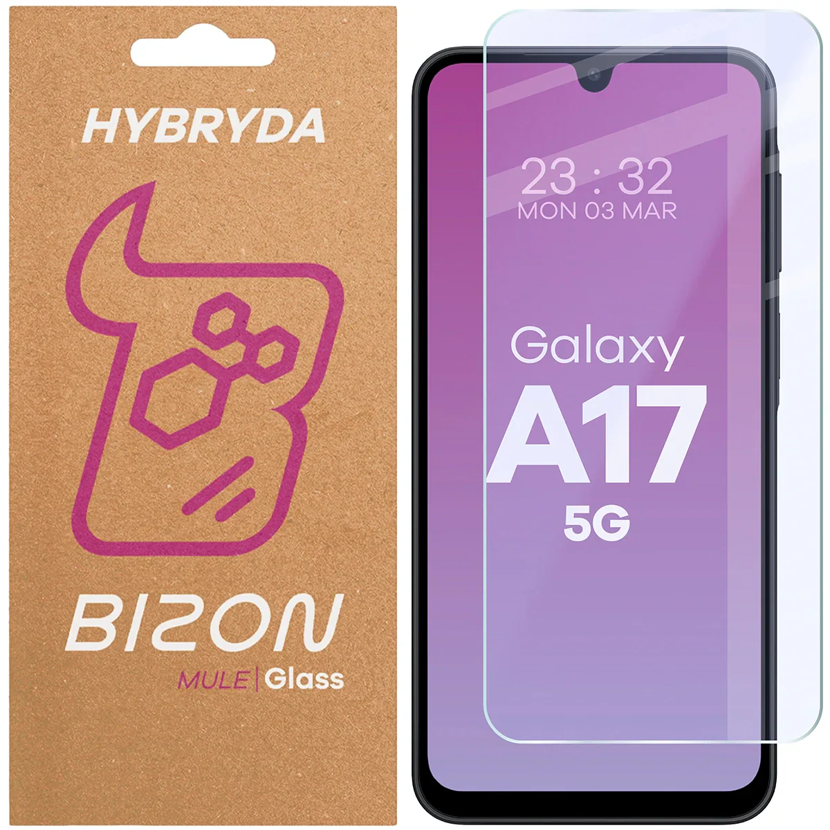 Flexibles Hybridglas für Galaxy A17 5G, Bizon Glass Mule