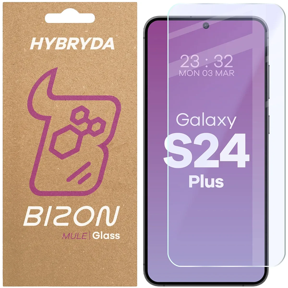 Flexibles Hybridglas für Galaxy S24 Plus 5G, Bizon Glass Mule