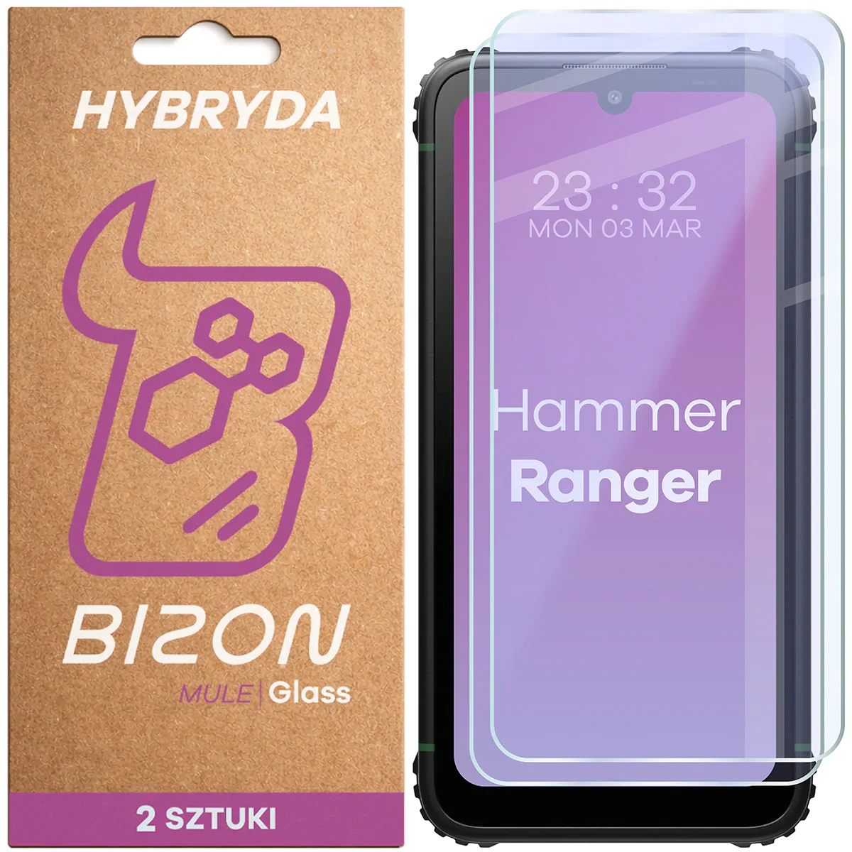 Flexibles Hybridglas für HAMMER Ranger, Bizon Glass Mule Duo, 2 Stück