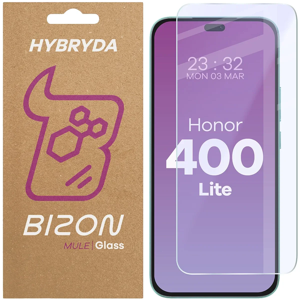 Flexibles Hybridglas für Honor 400 Lite, Bizon Glass Mule