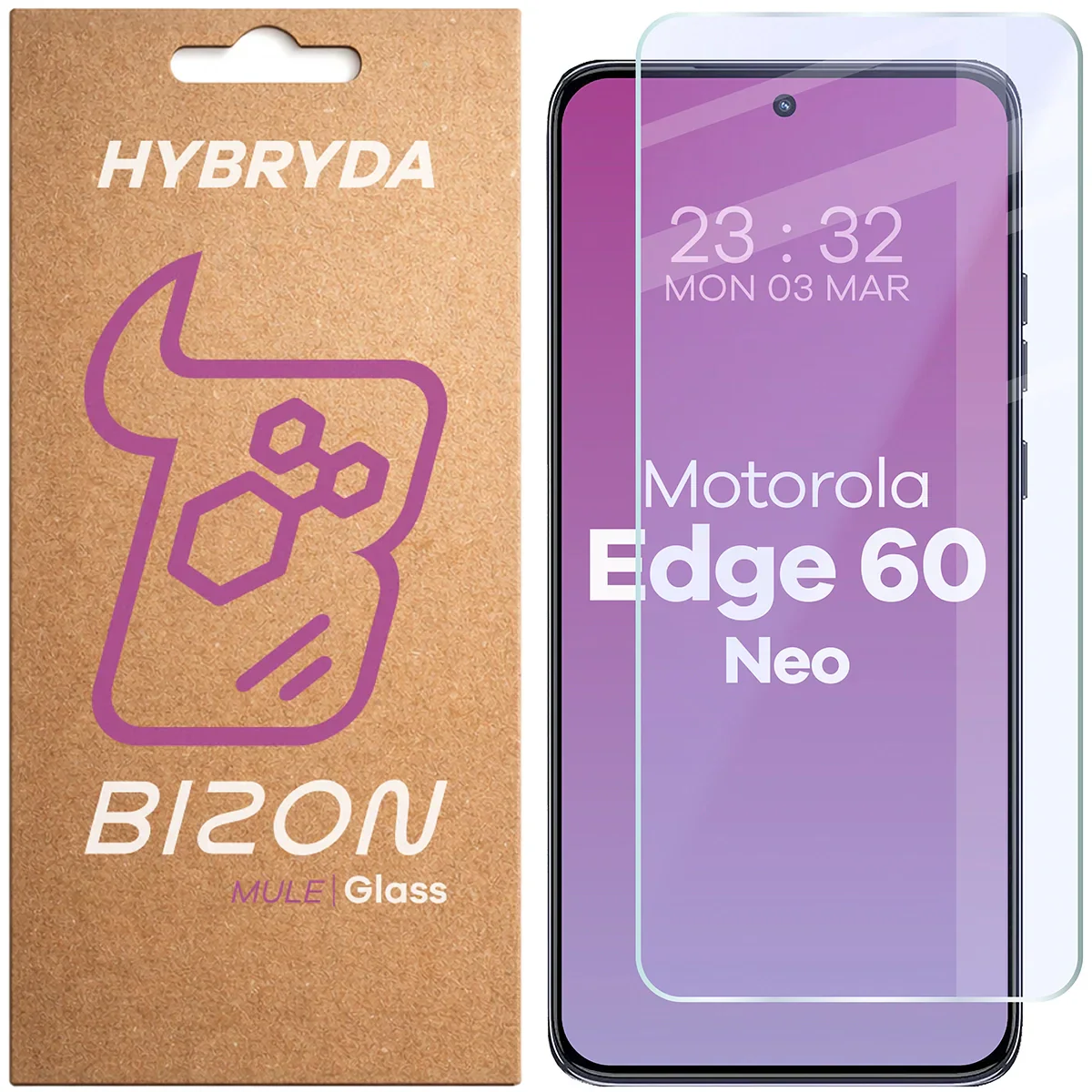Flexibles Hybridglas für Motorola Edge 60 Neo, Bizon Glass Mule