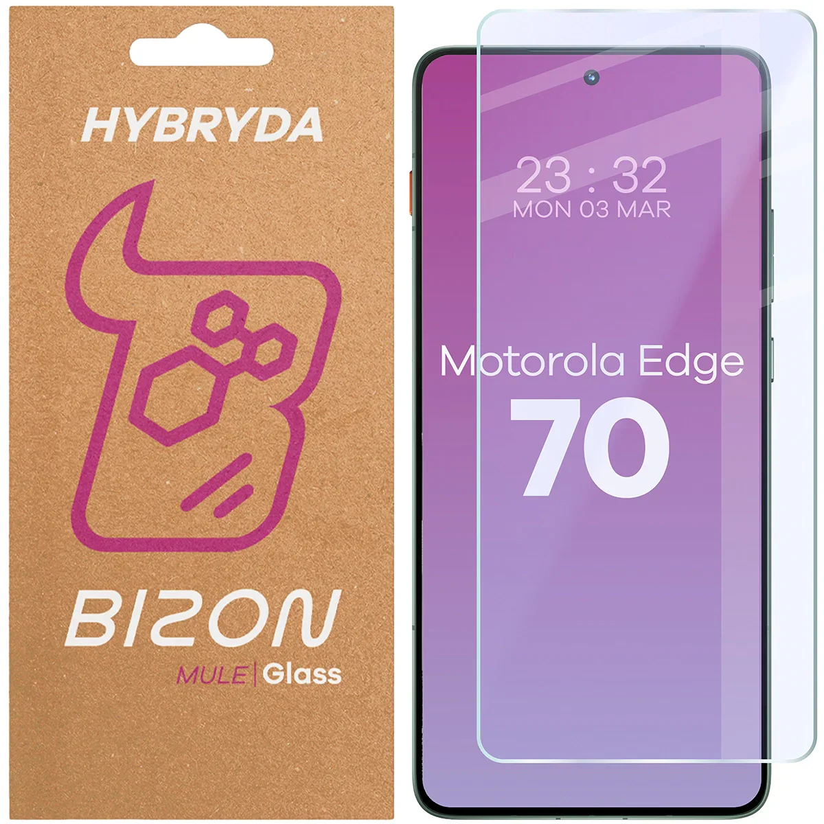 Flexibles Hybridglas für Motorola Edge 70, Bizon Glass Mule