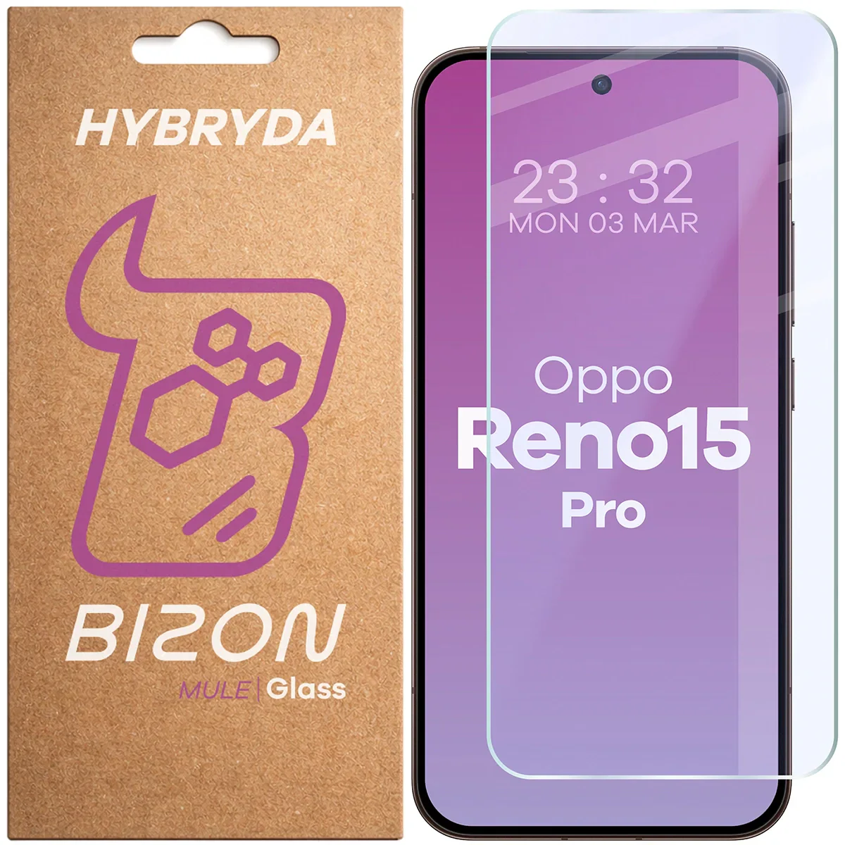 Flexibles Hybridglas für Oppo Reno 15 Pro, Bizon Glass Mule