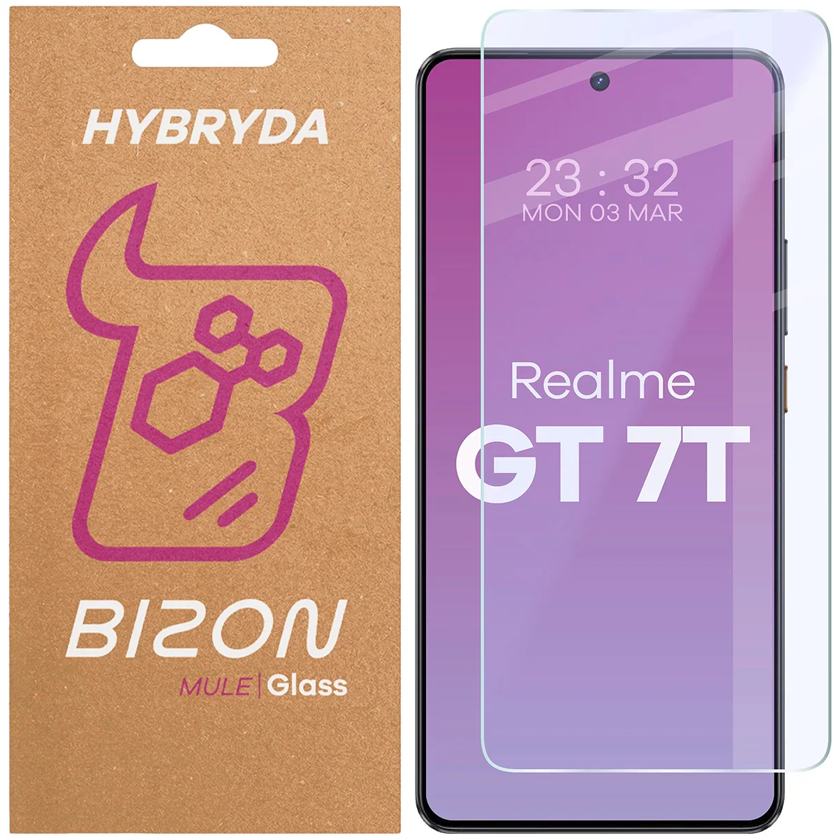 Flexibles Hybridglas für Realme GT 7T, Bizon Glass Mule