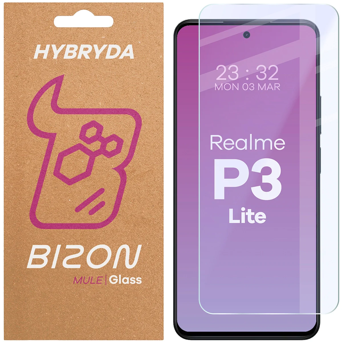 Flexibles Hybridglas für Realme P3 Lite, Bizon Glass Mule