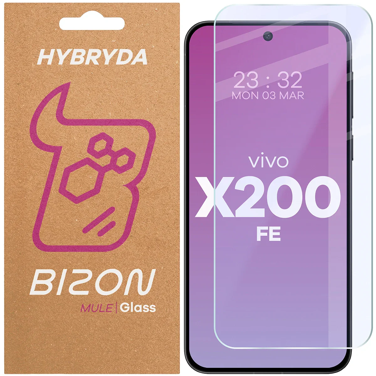 Flexibles Hybridglas für Vivo X200 FE, Bizon Glass Mule
