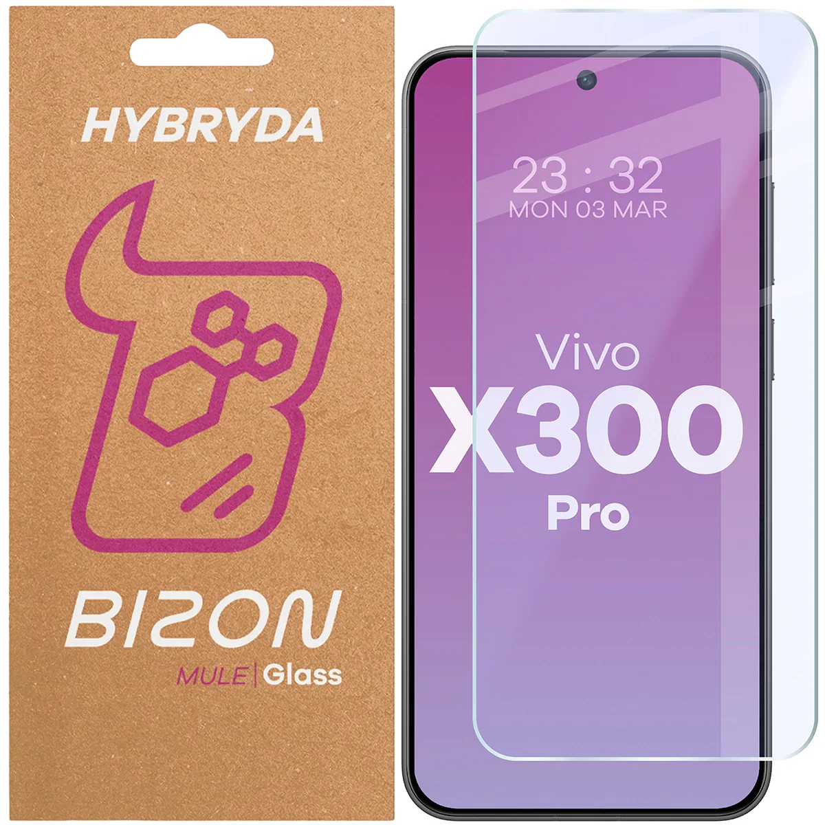 Flexibles Hybridglas für Vivo X300 Pro, Bizon Glass Mule
