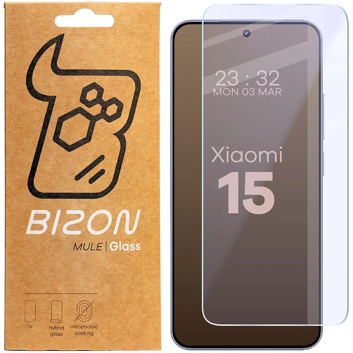 Flexibles Hybridglas für Xiaomi 15, Bizon Glass Mule