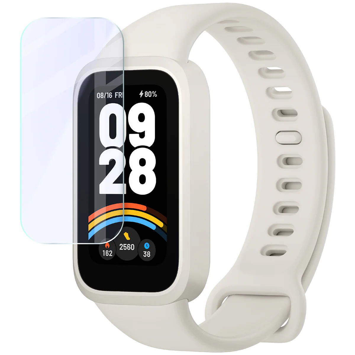 Flexibles Hybridglas für Xiaomi Smart Band 9 Active, Bizon Glass Watch Mule - Image 3