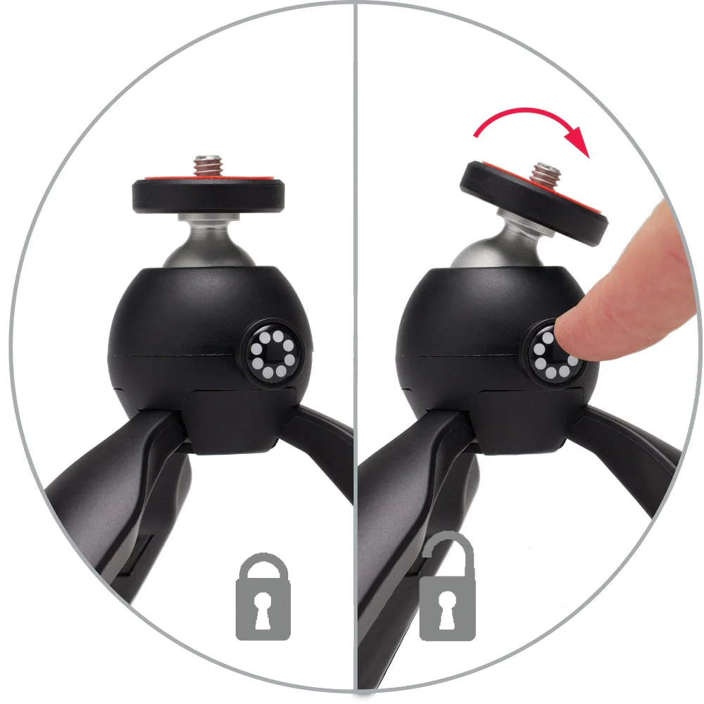 Fotostativ für Smartphones und GoPro, Joby HandyPod 2 mit Kugelkopf und GripTight 360 Halter, Schwarz - Image 9