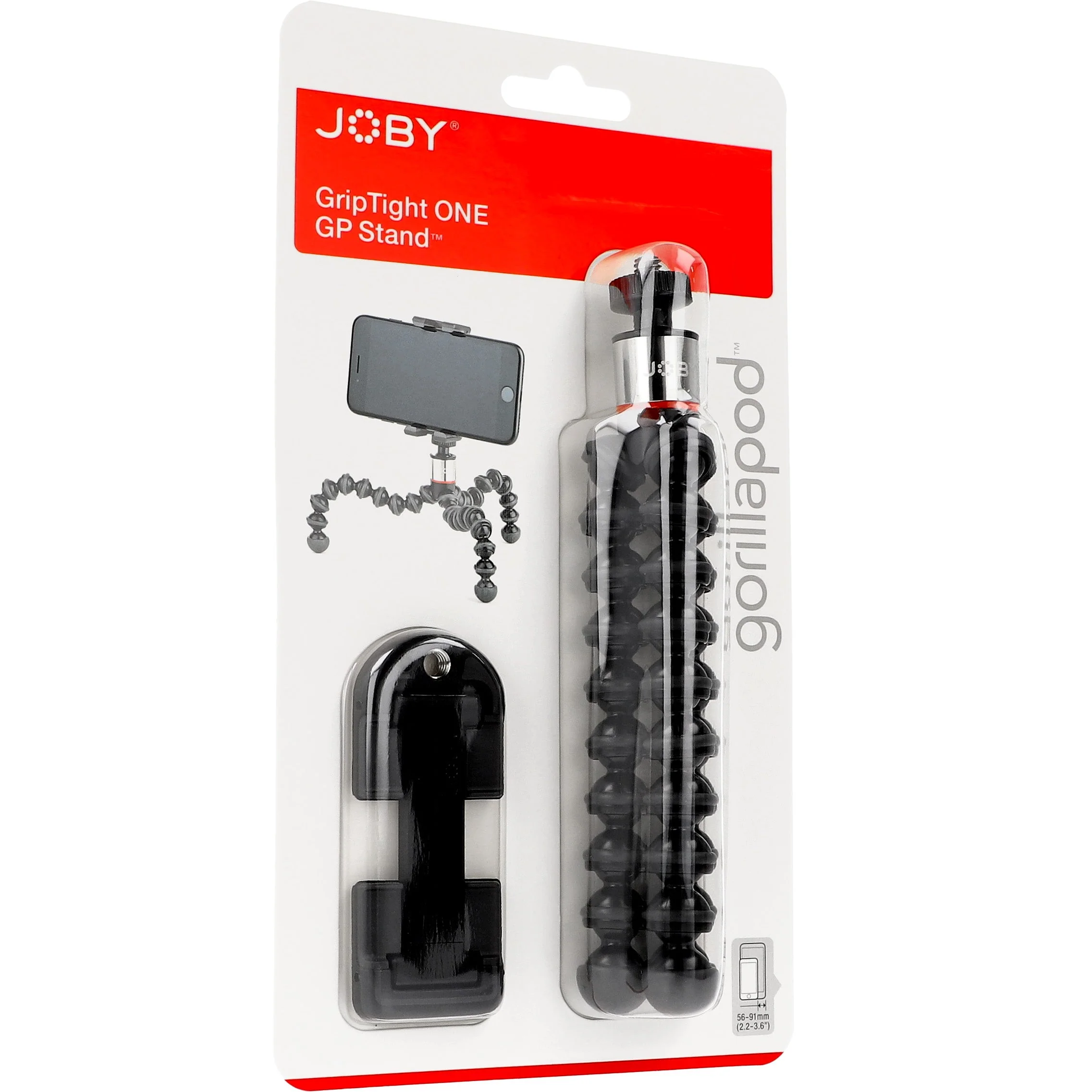 Fotostativ Joby GorillaPod 325 mit Kugelkopf und GripTight ONE Smartphone-Klammer, Schwarz - Image 10
