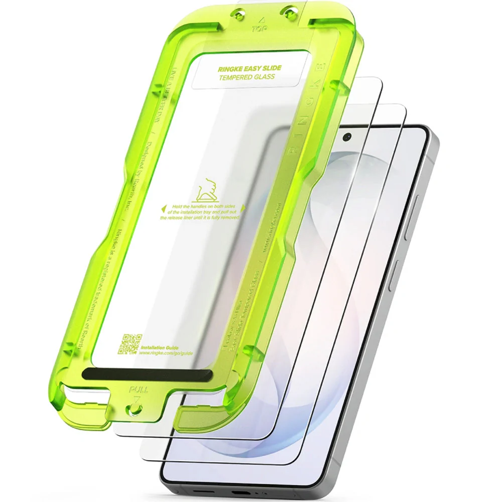 Gehärtetes Bildschirmglas mit Applikator für Galaxy S26 Ultra, Ringke Easy Slide, 2 Stück