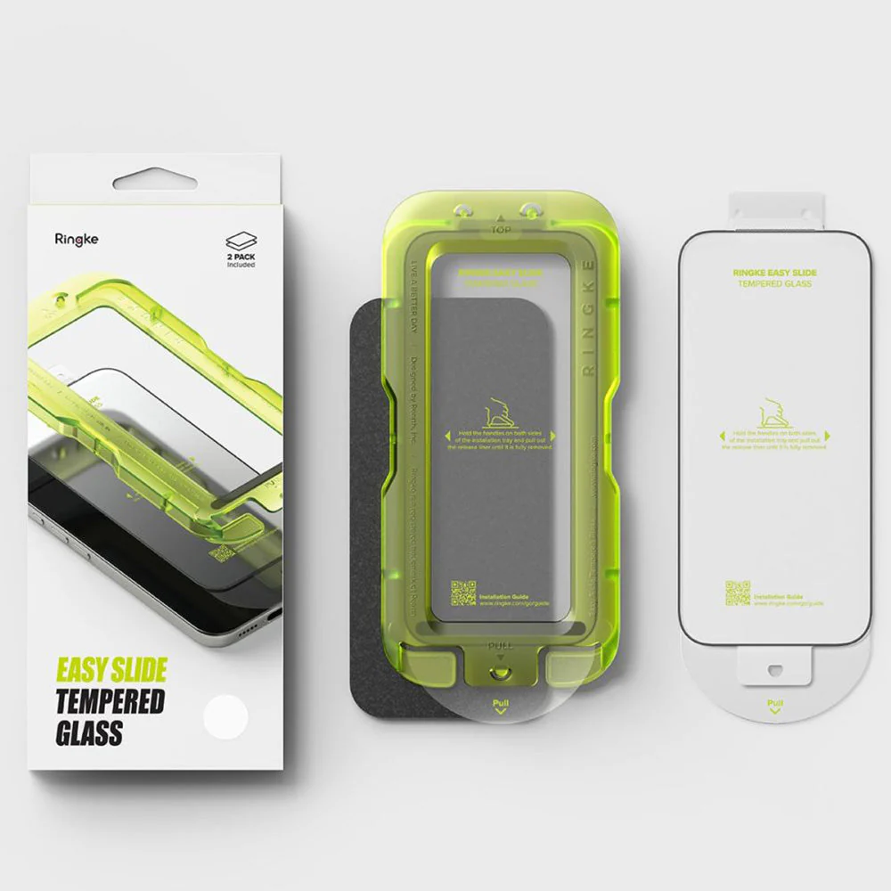 Gehärtetes Bildschirmglas mit Applikator für iPhone 17 Pro Max, Ringke Easy Slide, 2 Stück - Image 6
