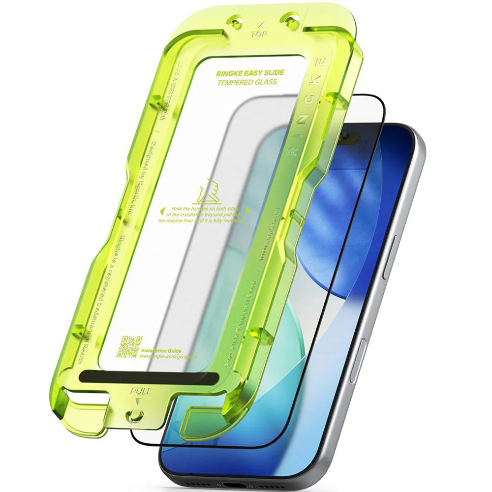 Gehärtetes Bildschirmglas mit Applikator für iPhone 17 Pro, Ringke Easy Slide, 2 Stück