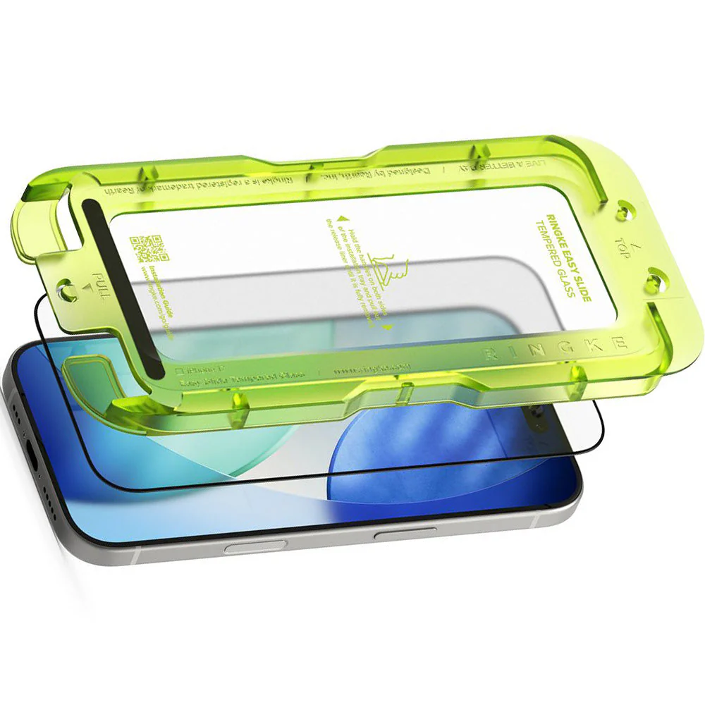 Gehärtetes Bildschirmglas mit Applikator für iPhone 17, Ringke Easy Slide, 2 Stück - Image 3