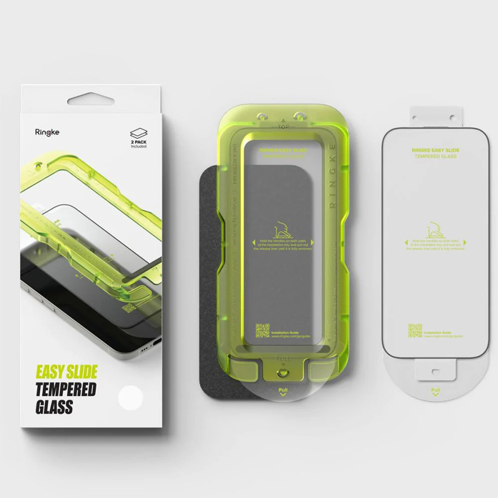 Gehärtetes Bildschirmglas mit Applikator für iPhone 17, Ringke Easy Slide, 2 Stück - Image 6