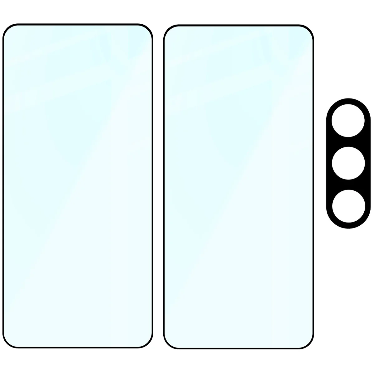 Gehärtetes Glas - 2 Stück + Kameraschutz für Galaxy S25, Bizon Glass Edge Pack, Schwarz - Image 6