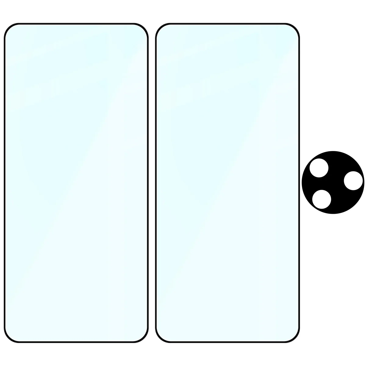 Gehärtetes Glas - 2 Stück + Kameraschutz für Xiaomi Poco F7 Pro, Bizon Glass Edge Pack, Schwarz - Image 6