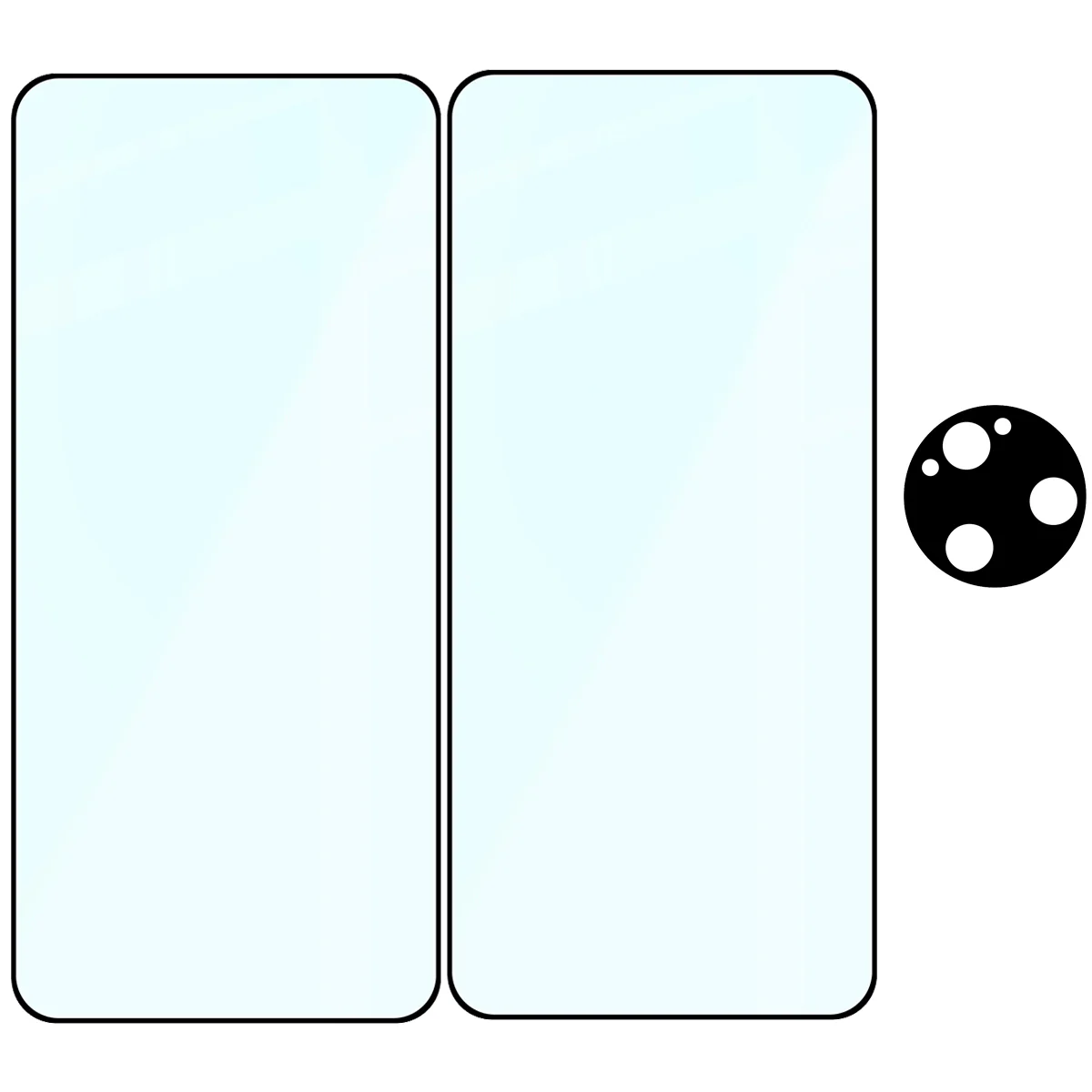 Gehärtetes Glas - 2 Stück + Kameraschutz für Xiaomi Poco F7 Ultra, Bizon Glass Edge Pack, Schwarz - Image 6
