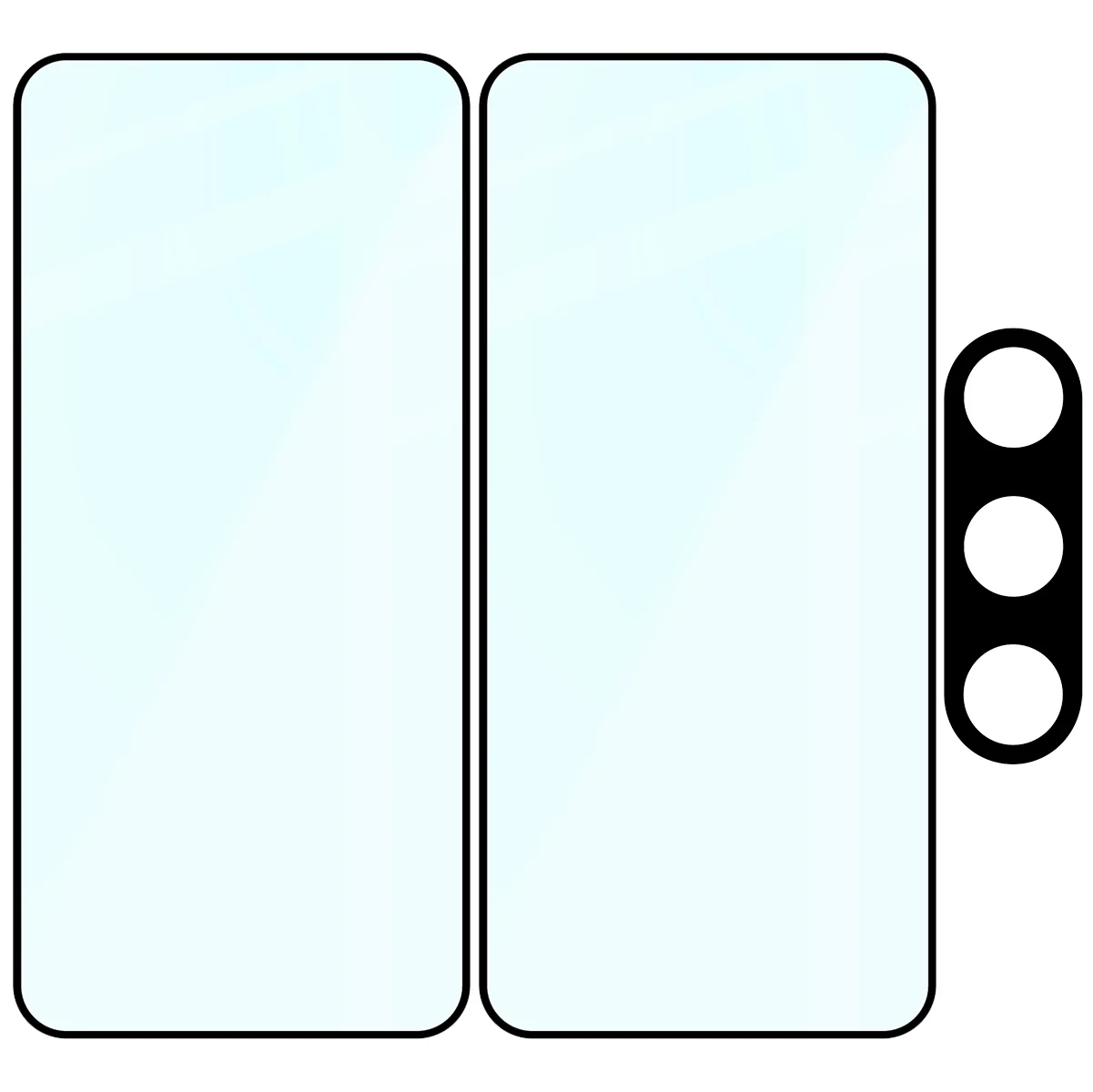 Gehärtetes Glas - 2 Stück + Kameraschutz für Galaxy A36 5G, Bizon Glass Edge Pack, Schwarz - Image 6
