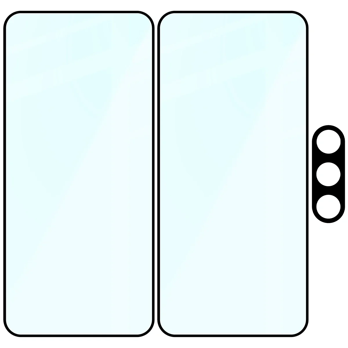 Gehärtetes Glas - 2 Stück + Kameraschutz für Galaxy S25 FE, Bizon Glass Edge Pack, Schwarz - Image 6