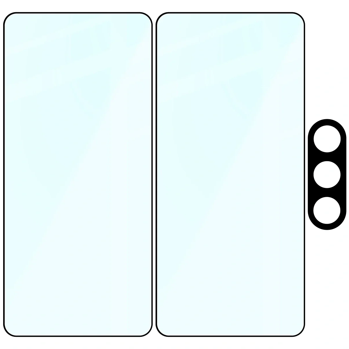 Gehärtetes Glas - 2 Stück + Kameraschutz für Galaxy S26 Plus, Bizon Glass Edge Pack, Schwarz - Image 6