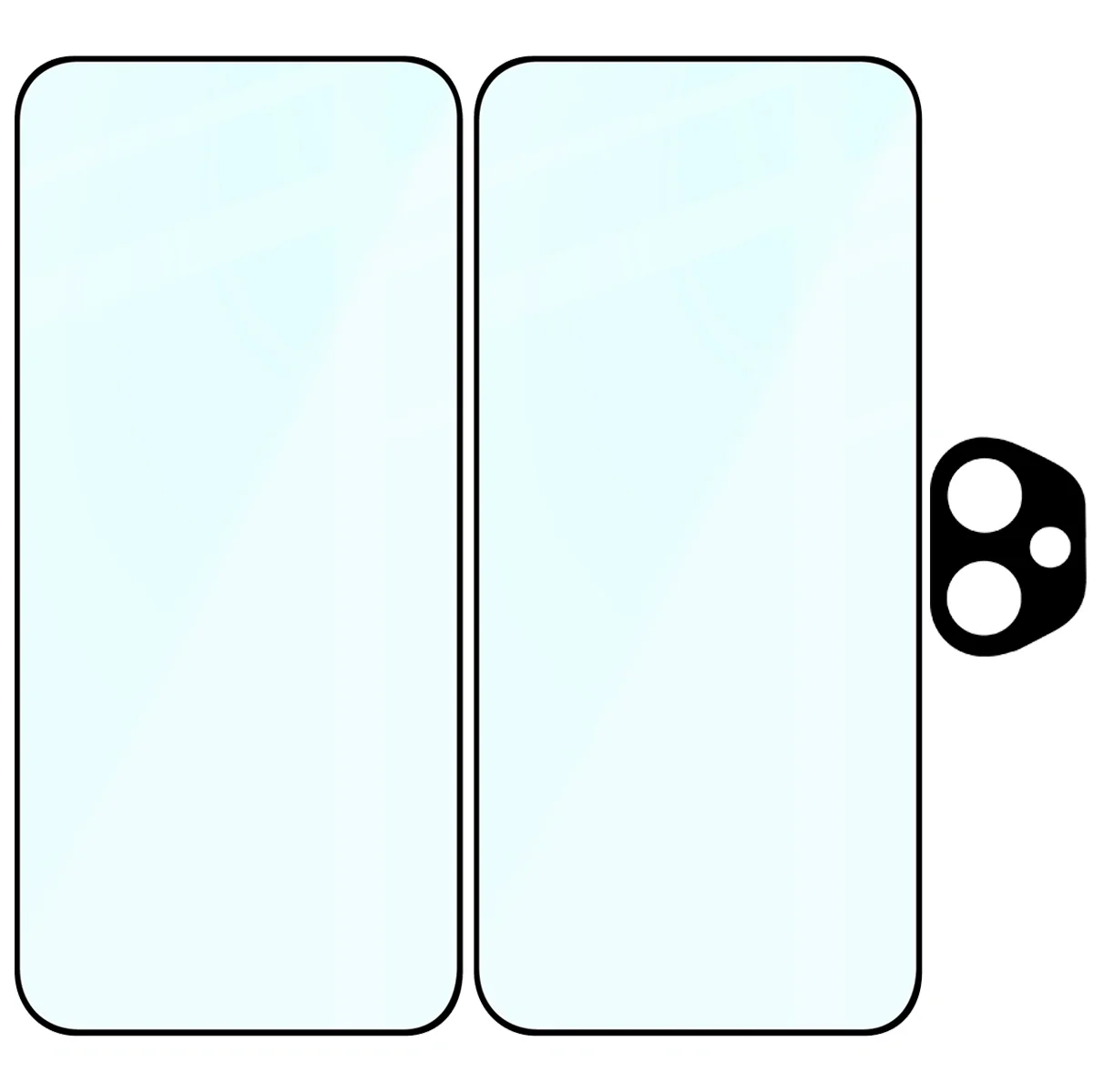 Gehärtetes Glas - 2 Stück + Kameraschutz für Honor 400, Bizon Glass Edge Pack, Schwarz - Image 6