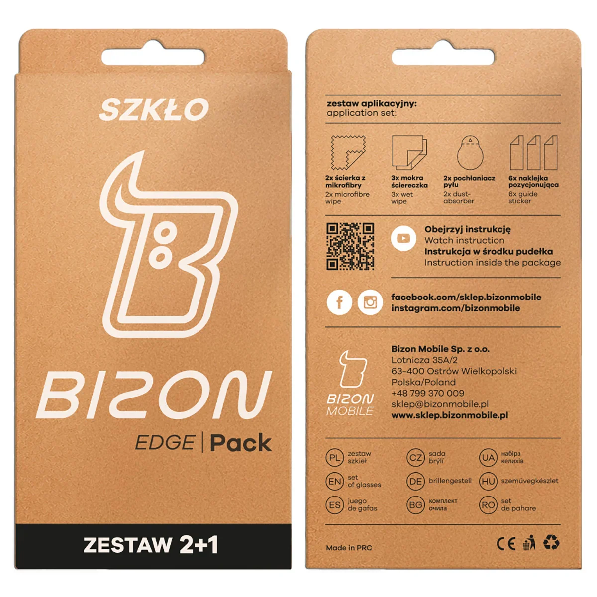 Gehärtetes Glas - 2 Stück + Kameraschutz für Motorola Moto G86 5G, Bizon Glass Edge Pack, Schwarz - Image 7