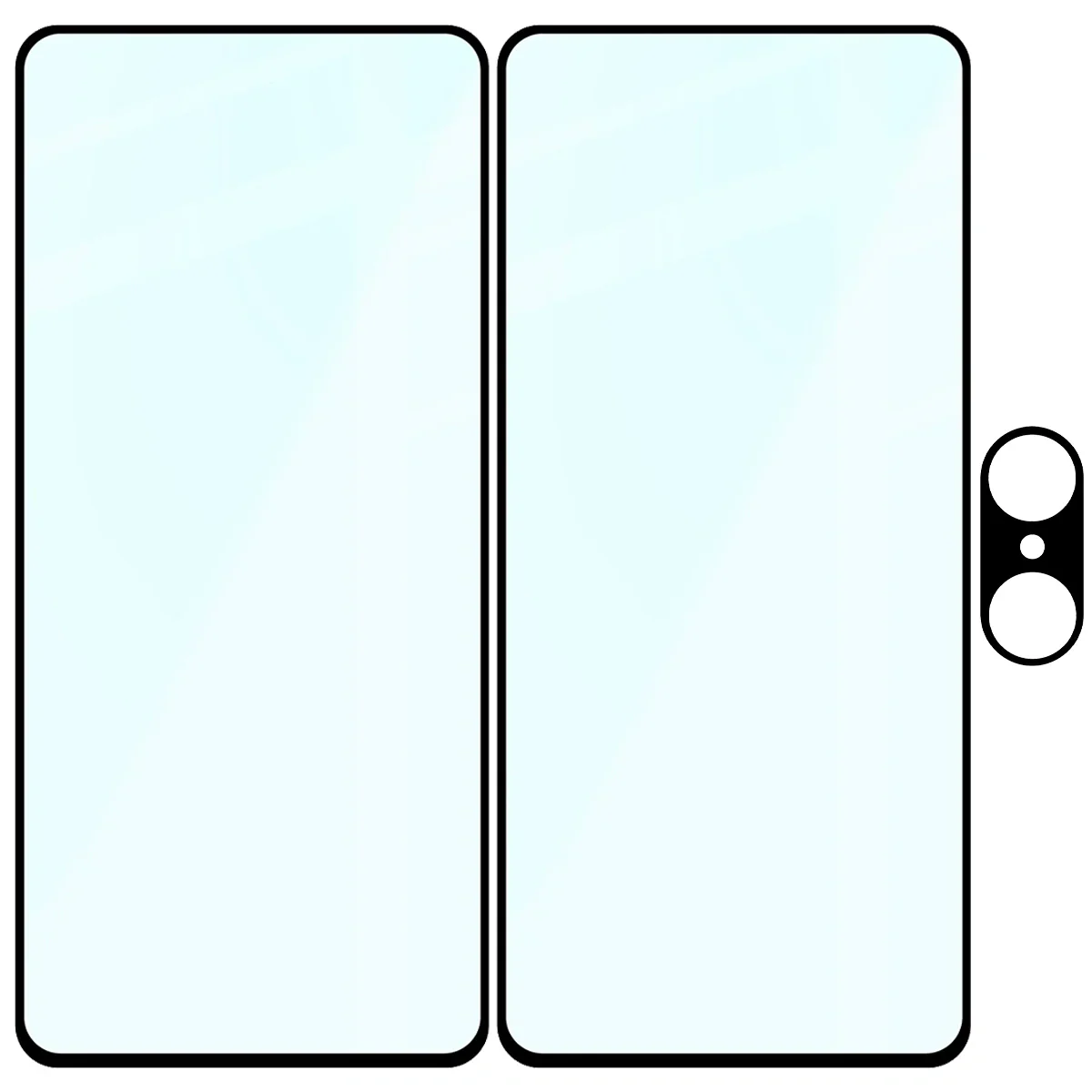 Gehärtetes Glas - 2 Stück + Kameraschutz für OnePlus Nord CE5 5G, Bizon Glass Edge Pack, Schwarz - Image 6
